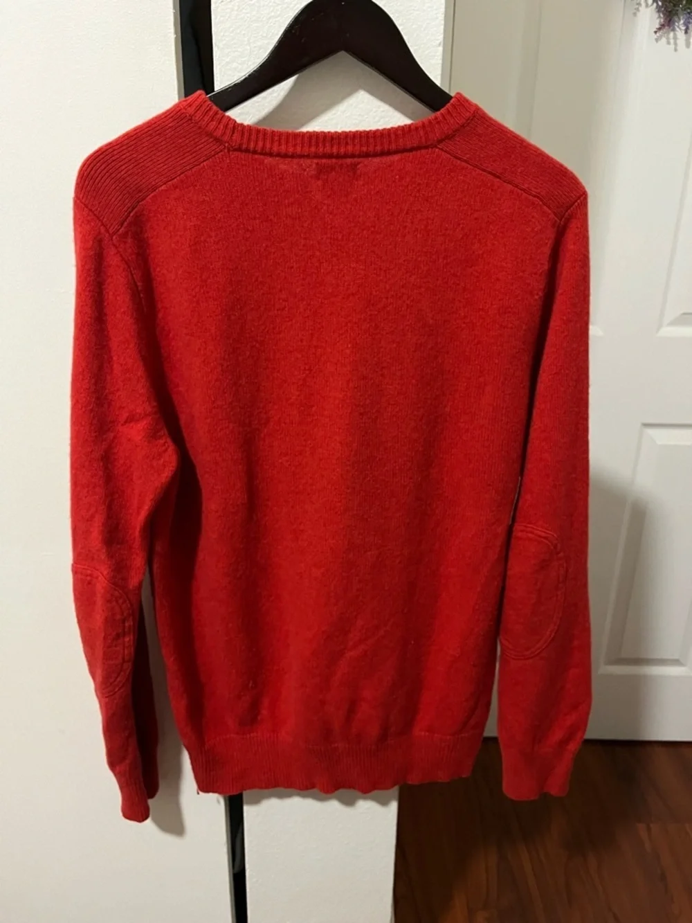 J. Crew Men's Bright Red Alpaca Blend Crewneck Sweater